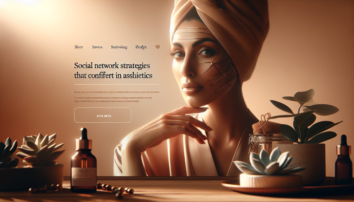 Profissional de estética usando redes sociais