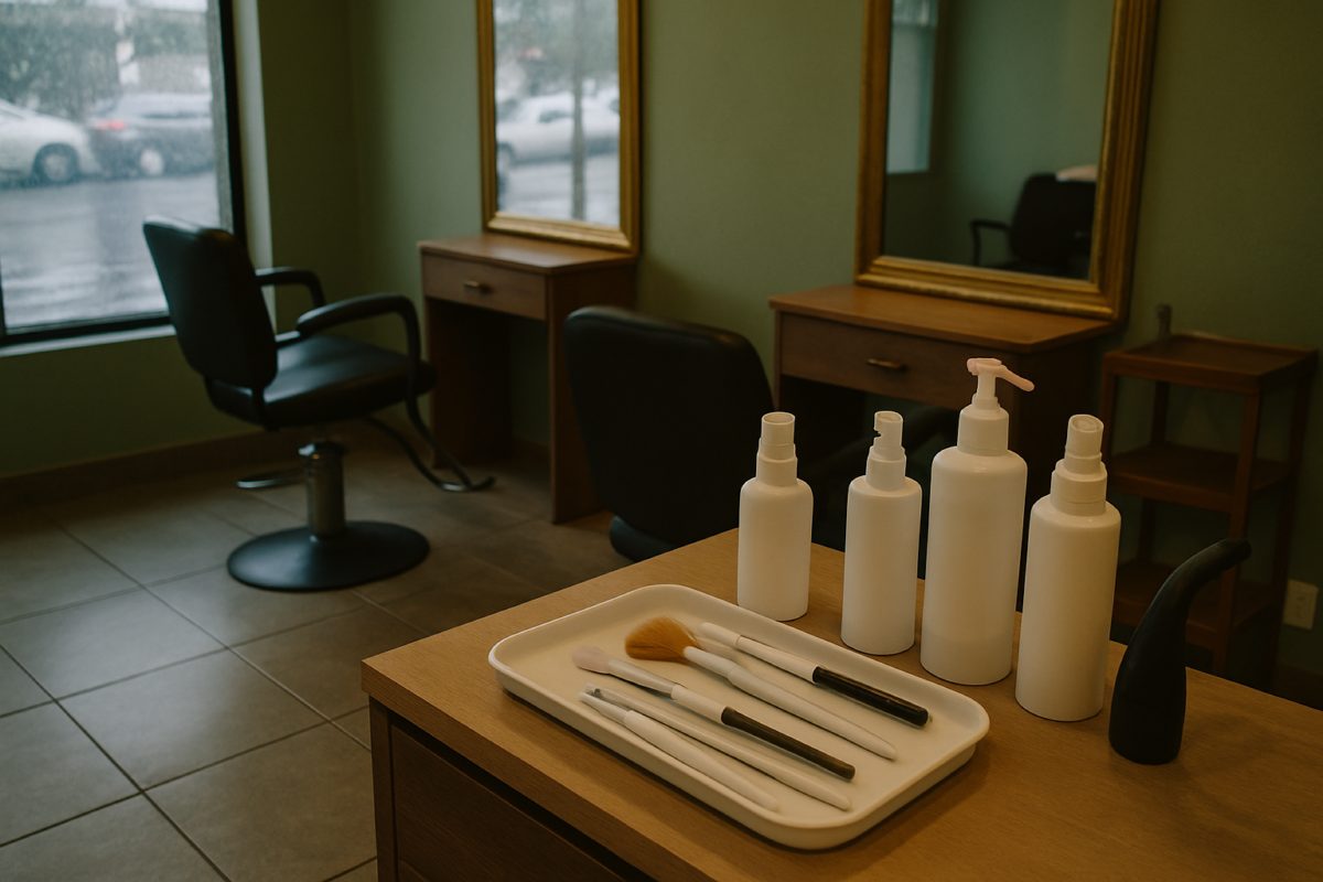 Cliente recebendo tratamento de pele em um spa